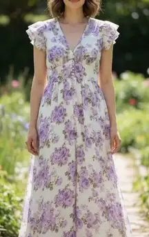 Urban Outfitters Purple Floral Maxi Dress