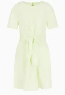 NWT Emporio Armani Poplin Cutout Shirt Dress with Wrap Tie Waist