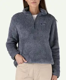 Patagonia Los Gatos Long Sleeve 1/4-Zip Fleece Pullover Sweater Gray Small