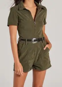 Windsor Romper Green Corduroy