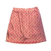 Susan Graver Pink Orange Batik Stretchy Flared Women’s SZ XS Skort NWOT #7317