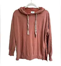 Aerie Womens Sweatshirt Rust Orange Hoodie Pullover‎ Oversized Stretch Small