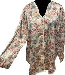 Kathryn Vintage Victorian Romantic Granny Cottagecore Floral Button Pajama Top