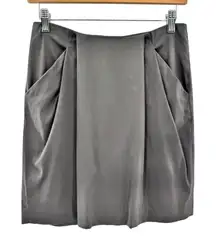 Barneys New York Made in Italy Womens‎ Skirt Size 34/4 Grey Pencil Pockets