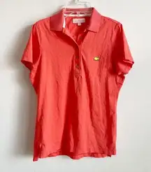 Peter Millar Masters Size S Coral Short Sleeve Collar Polo Shirt Golf