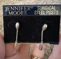 Macy's Jennifer Moore Surgical steel posts silver earrings