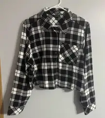 Torrid Black and White Checkered Women's Oversized Top Size 0