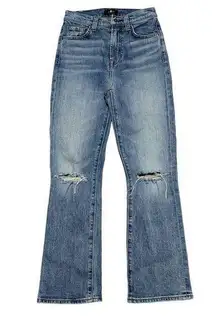 7 for all mankind high-waist slim kick jeans size 24