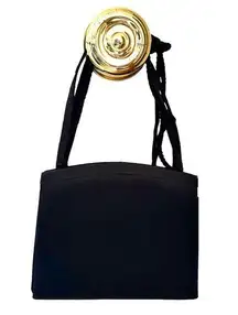 Satin Mini Bag With Top Handles and a Rope Over the Shoulder Strap