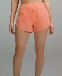 Lululemon Fast and Free High Rise 3” Shorts in Coral Size 0