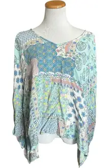 Womens Vanilla Bay Oversized Cold Shoulder Bat Wing Top - Sz L