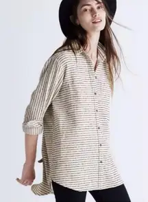 ✨Madewell Flannel Oversized Ex-Boyfriend Sz XS Shirt in Mick Striped✨