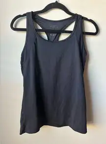 Champion Tank Top Womens S Black Stretch Built In Bra Performance Workout