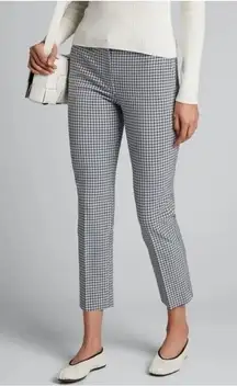 Theory‎ Treeca 4 Blue Check Screen Viscose Trouser Dress Pants Women's Size 6