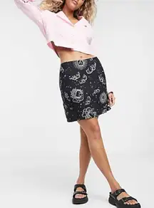NWT! Motel A Line Mini Skirt With Thigh Split in Celestial Print Size XS
