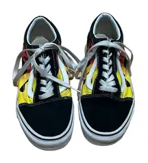Vans Old Skool Flame Low Top Skate Shoes Women's 7.5 Men's 6
