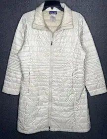 Patagonia  Kai Lee Parka Womens Bleached Stone Full Zip Puffer Long Jacket XL