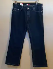 Tommy Hilfiger juniors size 7 dark blue jeans short length NWT Tommy Jeans