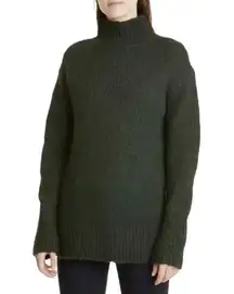 NWT Vince Wool Blend Turtleneck Chunky Oversized  Green Sweater XL