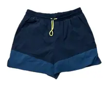 Te Verde Shorts Women's XL Ripstop Bungee Stretch Hiking Colorblock Pockets Blue