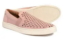 Frye & Co Peggy Perf Shoes Pink Suede Slip-On Loafers Deck Shoes