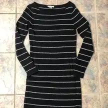 [loft] xs petite black & gold sweater dress