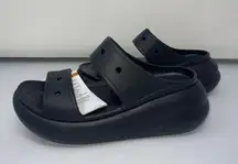 Crocs New  Classic Crush Sandal  Black High Heel - LIMITED EDITION NWT Size W9 M7