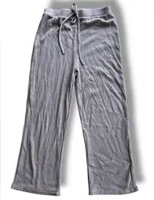Ninexes Waffle Loose Pant XL Taupe Pull On Straight Leg Lounge Pajama Pant