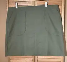 Ann Taylor LOFT Womens size 16 olive green skirt