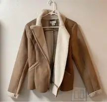 Celebrity pink Jackets & Coats Final Price Drop Y2k Faux Suede/Sherpa Lined Wrap