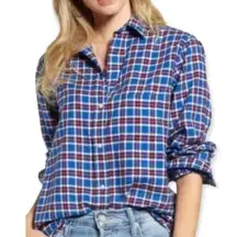 Anthropologie Grayson The Hero Blue&Red Plaid Cotton Button Up Sz.3(M)