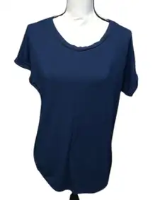 Women Matty M Ladies French Terry Top Blue Marine Size M