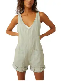 We The Free High‎ Roller Railroad Stripe Cotton Shortalls, Small, NWT