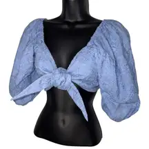 Milkmaid Embroidered Cottagecore Floral Smocked Crop Top‎