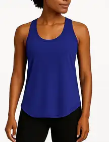 NWT Lululemon Essential Tank Pleated Larkspur Blue W1BSAS 10 Running Yoga Casual