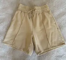 Abercrombie & Fitch Tailored Sweat Shorts S Small Beige Womens S Small Lounge