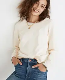 Madewell Sweatshirt Womens Small Shrunken Crewneck Pullover Cozy Purple Stitch