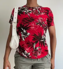 Hawaiian Print Sheer Shirt