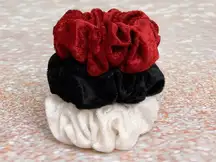 CHUBBY Scrunchie Velvet Velour Thick Scrunchie Set Of 3