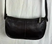 Brown leather small purse crossbody