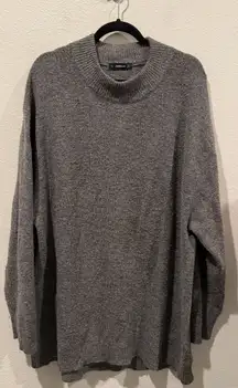 ZARA Knit Crew Neck Grey Oversized Sweater