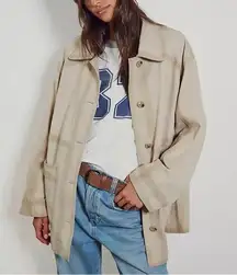 Free People oversized genuine suede jacket NEW