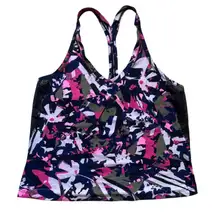 Lululemon fast lane tank athletic top floral paint‎ splatter 2  4 small