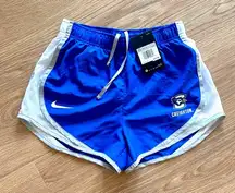 NWT Nike M Creighton Bluejays Athletic Logo Shorts Blue White Gym Track Biking
