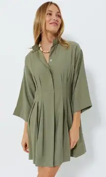 Tuckernuck Pomander Place Jade Green Darien Dress pintuck pockets pleated collar