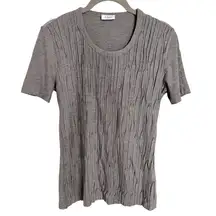 Akris Punto Gray Short Sleeve Tee Size US 6