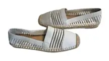 Steven Steve Madden Haleen cream/ivory Multi Espadrille SlipOn Loafer Shoes 10