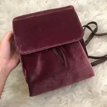 NEW Pink Mauve Purple Velvet Mini Backpack