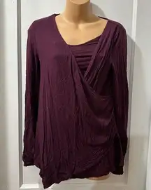 Motherhood Maternity Plum Long Sleeve Nursing Top in S