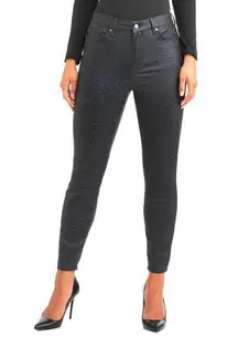 NEW Sofia Vergara Women’s Rosa Curvy Ankle Jeans size 4 Foil Leopard